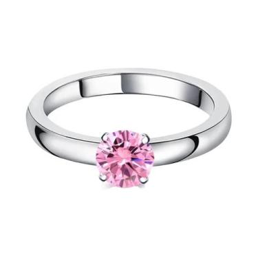 Imagem de Anel De Noivado Solitário Feminino 1.5 CT Em Aço Inoxidável Com Zircôn