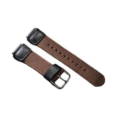 Imagem de Pulseira De Relógio Unissex De Nylon E Couro De 18mm Para Casio F-91W 