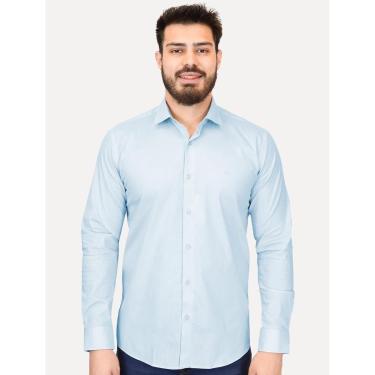 Imagem de Camisa Aramis Masculina Slim Tricoline Liso Stretch Azul Claro-Masculino