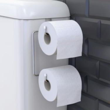 Imagem de Porta Papel Higienico，Acomoda Dois Rolos de Papel Toalha，Suspenso，Adequado para Pendurar ao Lado do Vaso SanitáRio ou na Cozinha para Armazenamento.(Duplo Cromado)