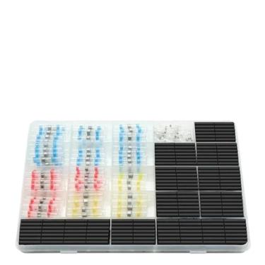 Imagem de ROUPWKWO Conectores de fio de vedação de solda, 900 peças, terminais de fio elétrico com isolamento térmico, cabo de emenda de extremidade para automóvel