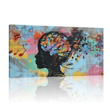 Imagem de JGGXHM Dream Graffiti Art Canvas, Banksy Style Canvas, Banksy Canvas Home Street Art, Sala de Estar, Pintura Graffiti - (50 x 100 cm) 20 x 40 polegadas sem moldura