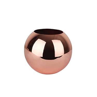 Imagem de Vaso de flor de metal inquebrável decoração de sala de estar dourado polido vaso de flores artesanato vaso de aço inoxidável decoração nórdica vaso de flores para casa (cor: B2) (R3)