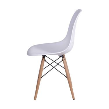 Imagem de Conjunto 2 Cadeiras Eames Dkr Base Madeira Or Design Branco