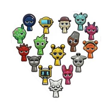 Imagem de Acessórios De Pelúcia Para Calçados Kids Cute Sprunki, 16 a 30 Peças, 