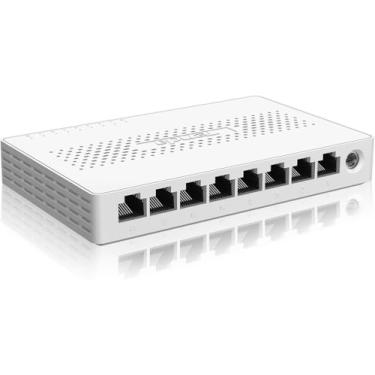 Imagem de Tenda SE108 Interruptor Ethernet não gerenciado de 8 portas 2,5 G, 8 portas Base-T de 2,5 G, capacidade de comutação de 40 Gbps, compatível com 100/1000/2500 Mbps, para entretenimento doméstico ou