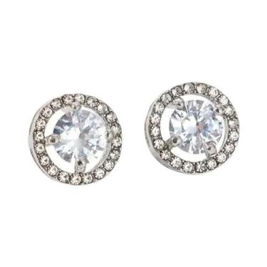 Imagem de Brincos De Cristal Redondos Femininos Da Moda 2 Peças Presente Para Fe