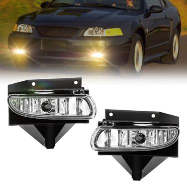 Imagem de Conjunto de faróis de neblina compatível com Ford Mustang 1999-2004, para-choques dianteiros, kits de farol de neblina