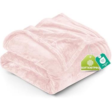 Imagem de Cobertor de Lã Utopia Bedding, 300 g/m², Luxuoso, Antiestático, Felpudo, Macio, de Microfibra, para Cama, Rosa, Tamanho Solteiro, 152 x 203 cm