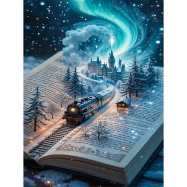 Imagem de cewlonp Pintura por números para adultos - Pintura a óleo acrílica faça você mesmo para adultos, kits de pintura por números, para decoração de parede de casa, 40,6 x 50,8 cm