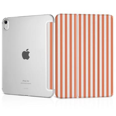 Imagem de MEEgoodo Capa para iPad Air 11 polegadas M3 (2025)/M2 (2024), capa para iPad Air 5ª/4ª geração 11 polegadas 2022 2020, capa para tablet com textura de seda e capa traseira transparente para PC
