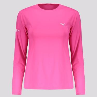 Imagem de Camiseta Puma Manga Longa UV50+ Feminina Pink-Feminino