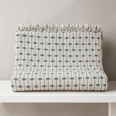 Imagem de Manta para Sofá Tijolinho Grande Luxo Casal 240x180 M |x Capa Protetora Antipoeira ee Decorativa | Manta de Sofá Premium(Tijol 2.8x1.8M Branco/Preto)