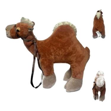 Imagem de Camelo Dromedário De Pelúcia Realista Com 30 Cm Cor Marrom