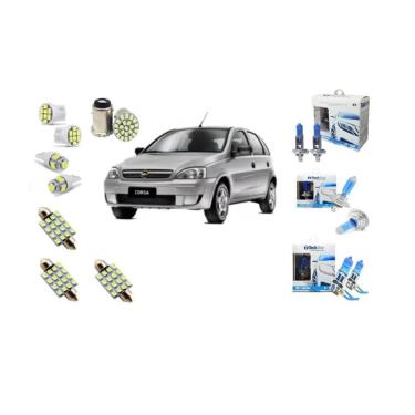Imagem de Kit Lampada Super Branca + Led Teto Corsa Hatch Techone