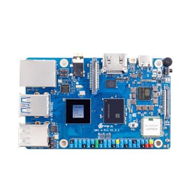 Imagem de Orange Pi 4 Pro 4GB/6GB/8GB/12GB LPDDR5 Allwinner A733 8-Core Computador de placa única com 3 tops NPU, WiFi 6/Bluetooth 5.4, placa de desenvolvimento com soquete eMMC Run Ubuntu/Debian/Android (8GB)