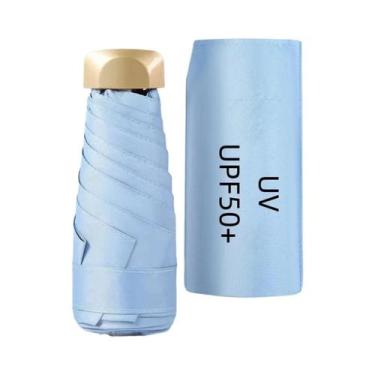 Imagem de Guarda-chuva Mini De Bolso Com Proteção UV, Dobrável, De Vinil, Para S