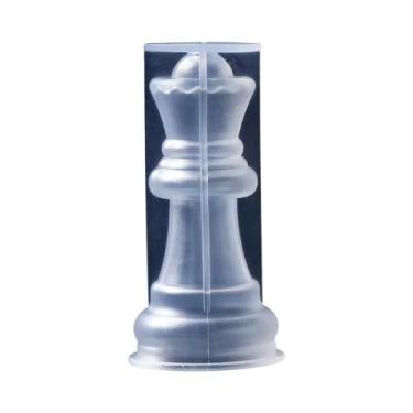 Imagem de Molde De Silicone Para Tabuleiro De Xadrez 3D E Damas, Para Artesanato