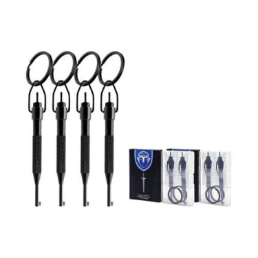 Imagem de Chave Giratória Redonda Universal Com Chaveiro Destacável Para Algemas