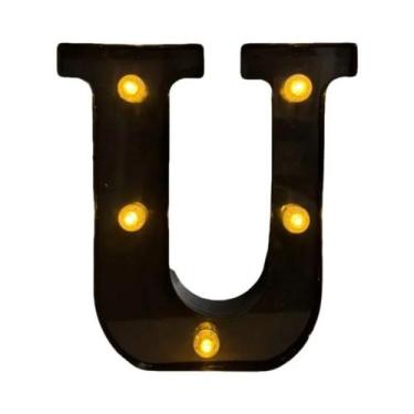 Imagem de Letras E Números De LED Pretos Iluminados Para Decoração De Casa, Bar,