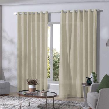 Imagem de Cortina Duplex Mônaco 5,40x2,80m Areia - Bella Janela