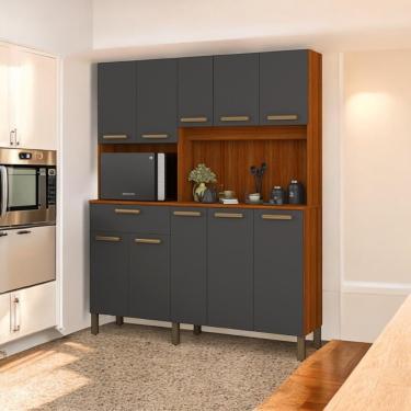 Imagem de Cozinha Elegante 10 Portas Oslo Cinamomo E Grafite