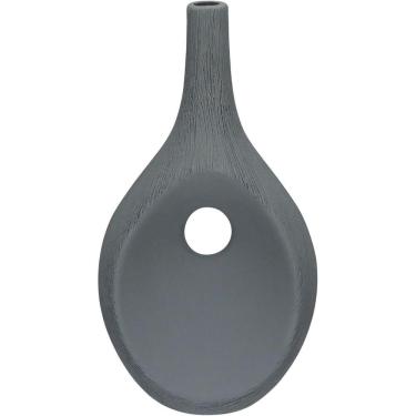 Imagem de Vaso Decorativo Enfiete Casa Aparador Garrafa Home&co Cerâmica 31x16x11cm Cinza