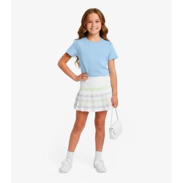 Imagem de Blusa Básica Infantil Manga Curta Lisa Soletex Azul, 8, Azul