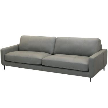 Imagem de Sofá 3 Lugares Para Sala Living Industrial 210cm ávila L06 Couro Cinza Claro - Lyam Decor