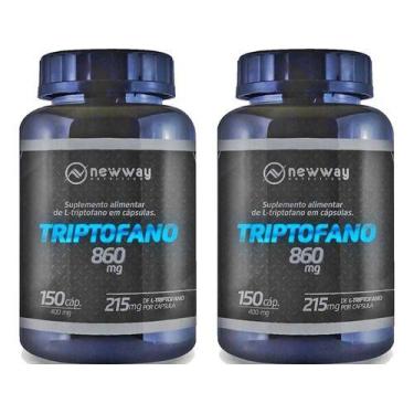 Imagem de Kit 2 L-Triptofano 150 Capsulas 860mg - New Way Nutrition, Sem Sabor