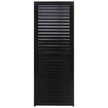 Imagem de Porta de Giro com Veneziana Caribe 215x80cm Esquerda Vedada Preta - 1065-5607 - JAP