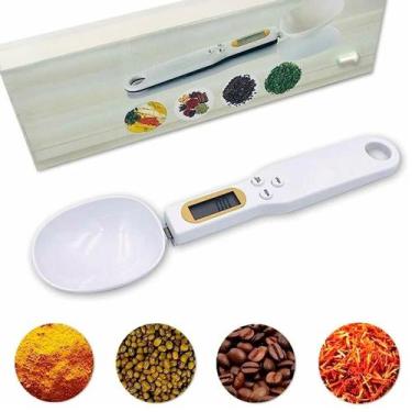 Imagem de Colher Digital Com Balança Para Pesar Alimentos Com Precisão