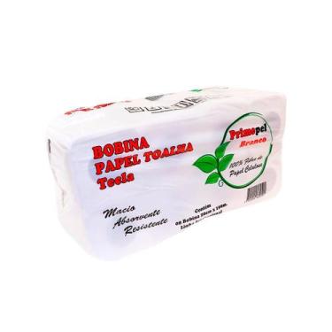 Imagem de Bobina de Papel Toalha Branca 100 Metros 8 Rolos Primepel