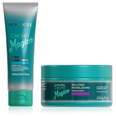 Imagem de Kit Lowell Cacho Magico Gelatna 240g e Creme Modelador 240ml