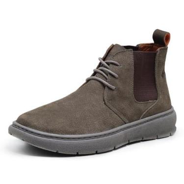 Imagem de Botina Masculina em Couro Nobuk Premium Lecas Pariz - Bota Casual Eleg