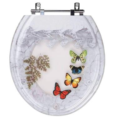 Imagem de Acento Sanitário Deca Convencional Branco com 4 Borboletas