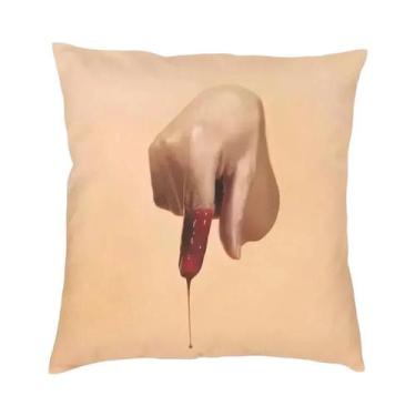 Imagem de Capa De Almofada Quadrada Com Estampa 3D De Natal, Dupla Face, Para De