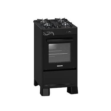 Imagem de Fogão de Piso 4 Bocas Suggar Neo Glass Vidro Temperado Preto Bivolt