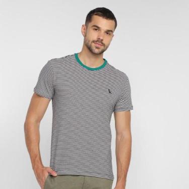 Imagem de Camiseta Reserva Listradinho Color Masculina, M, Verde claro