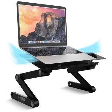 Imagem de Suporte Ergonômico Laptop WorkEZ Ajustável Dobrável, UNCAGED ERGONOMICS WEBLS b, Preto