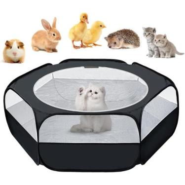 Imagem de Corralito UWE para Animales Pequeños con Cubierta Superior Negro