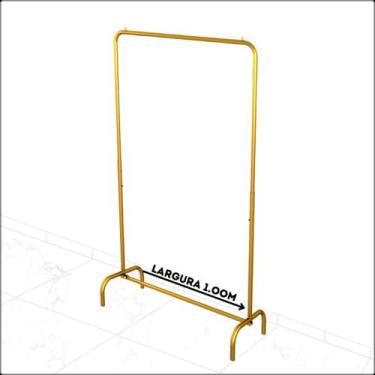 Imagem de Arara de Roupas Cabideiro de Chão Closet LOJA em Aço 198cm altura 100c