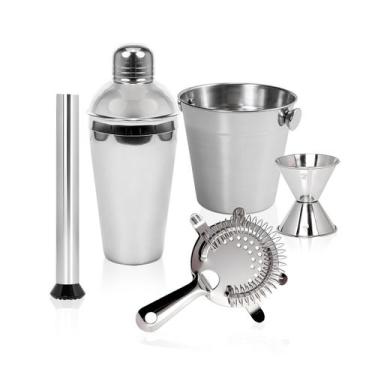 Imagem de Kit Bar Coqueteleira Aço Inox Barman Balde 800ml Gourmet Mix