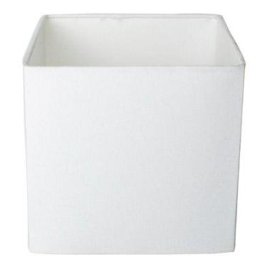Imagem de Cupula de Abajur Quadrada 15x15x15cm Tecido Algodão Soquete nacional R