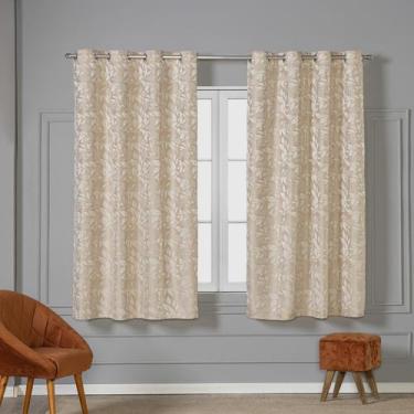 Imagem de Cortina Sala Tecido Jacquard 2 Metros Quarto Cortina Estampada Cortina