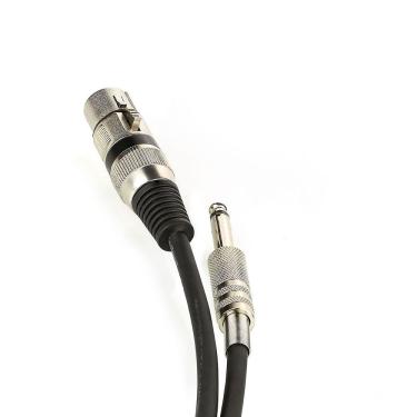 Imagem de Cabo De Microfone Xlr Femea Para P10 Mono - Preto - 1 Metro