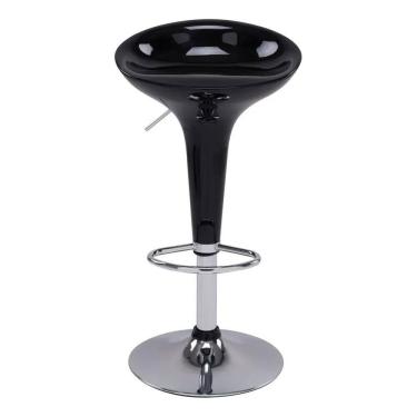 Imagem de Banqueta Bar Conic Preta Base Aco Regulagem 57-79cm Preta