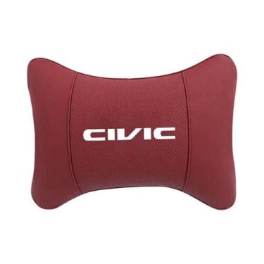 Imagem de Almofada De Pescoço E Apoio Lombar De Couro Para Assento De Carro, Par