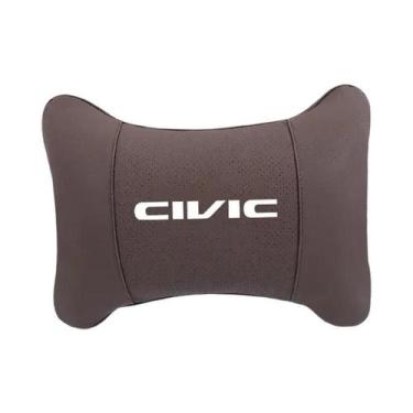 Imagem de Almofada De Pescoço E Apoio Lombar De Couro Para Assento De Carro, Par