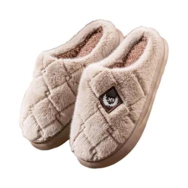 Imagem de Chinelos De Plataforma Para Homens Com Forro De Pelúcia, Sola De EVA C